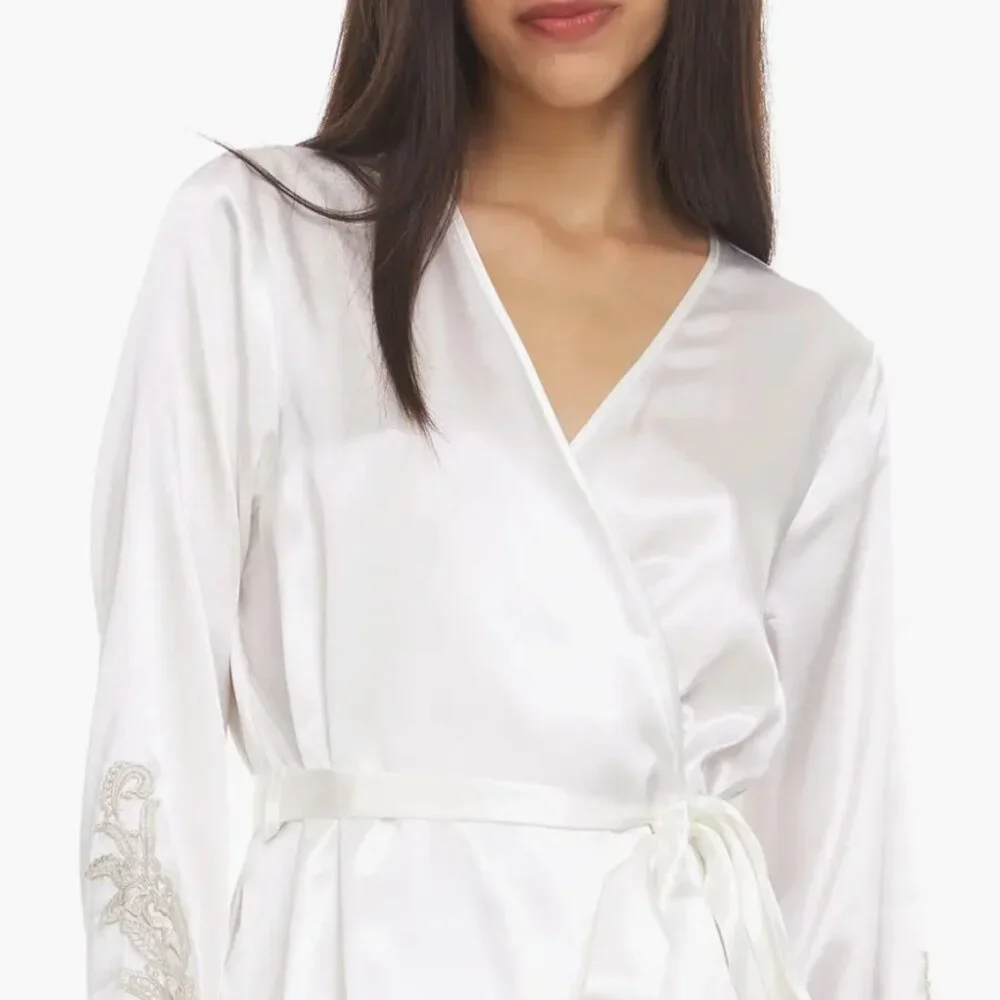 Bridal by Flora Nikrooz Satin Stella Robe 3X NWT - Picture 2 of 11